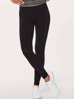 Lululemon Extra Mile Tight legging Reflective 28" Black size 6